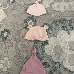 Cloud Island Pink and Purple Baby Hats